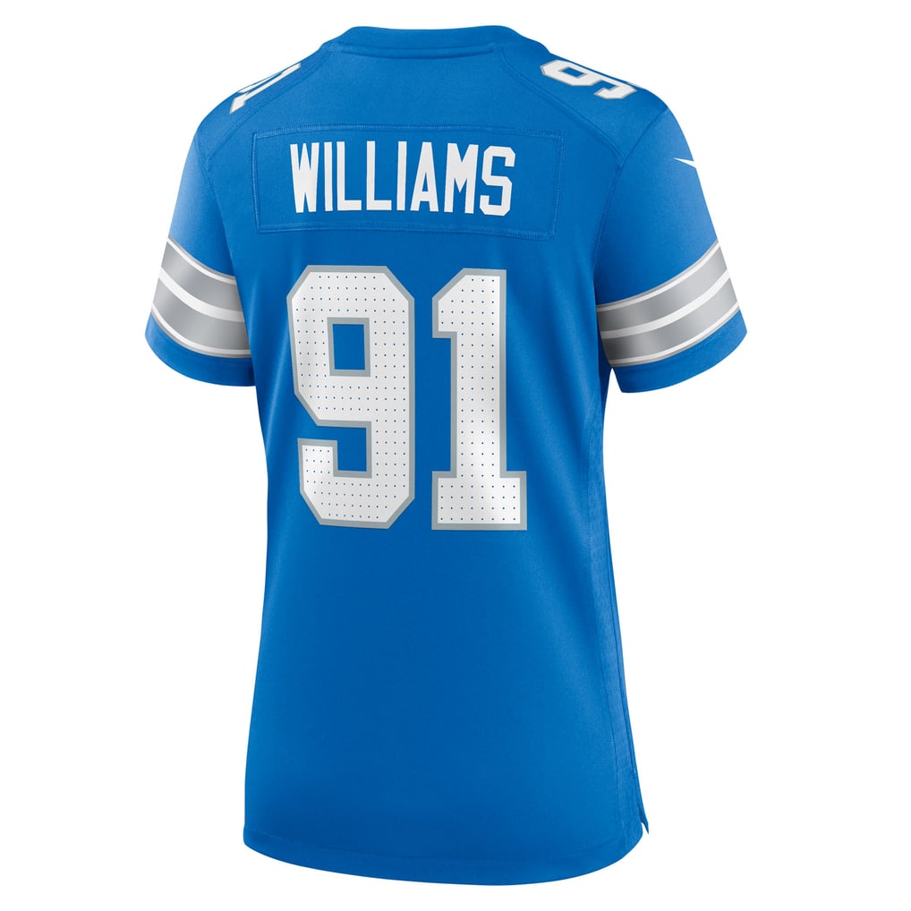 Women's Detroit Lions Tyleik Williams Nike  Blue Team Game Jersey - Image 4