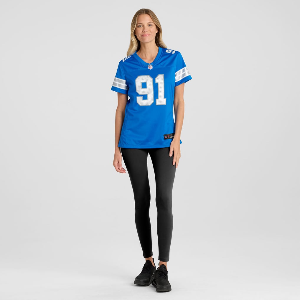 Women's Detroit Lions Tyleik Williams Nike  Blue Team Game Jersey - Image 5