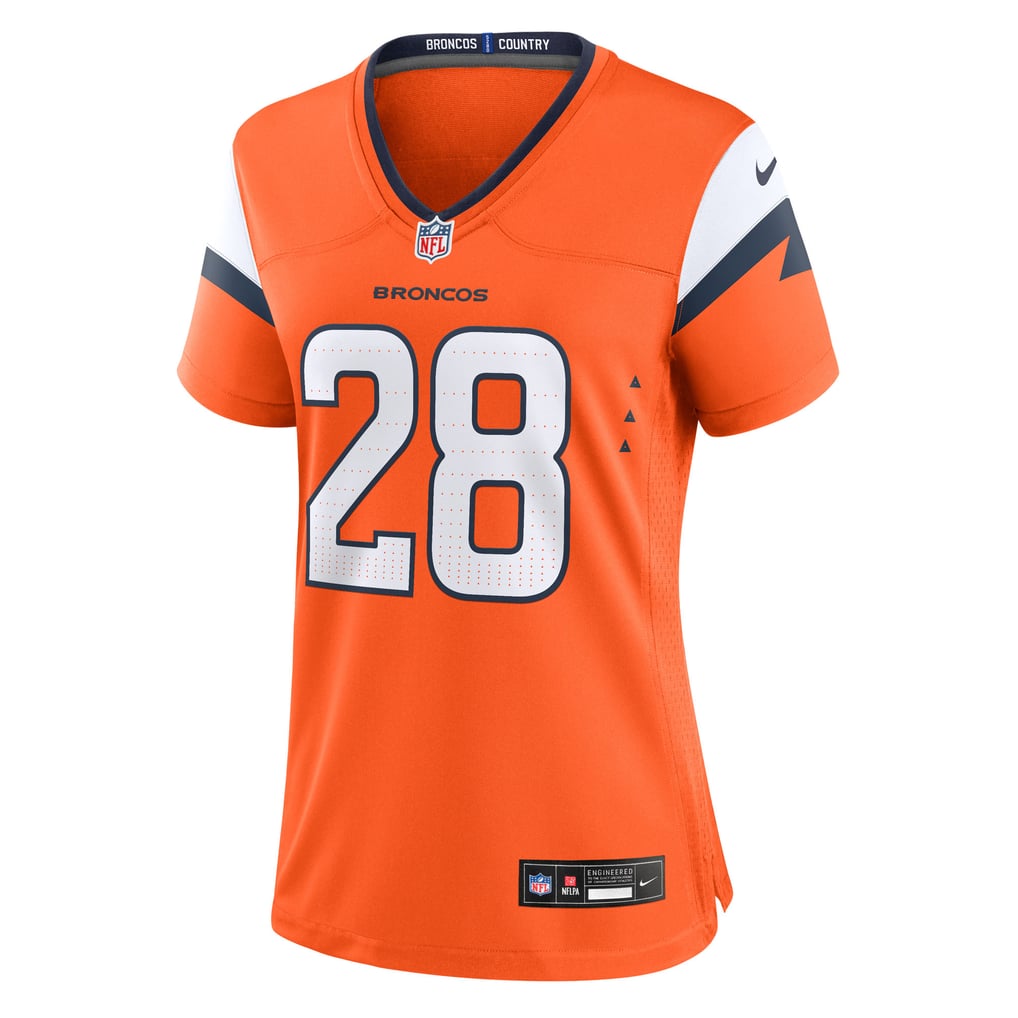 Women's Denver Broncos Tyler Badie Nike  Orange Team Game Jersey - Image 3