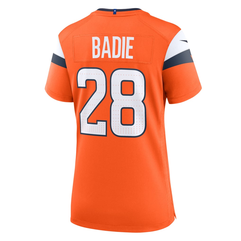 Women's Denver Broncos Tyler Badie Nike  Orange Team Game Jersey - Image 4