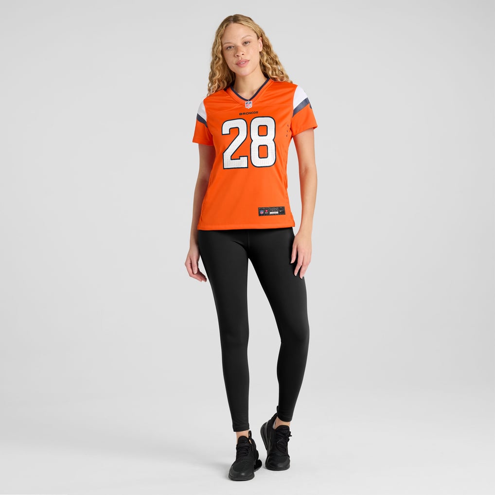 Women's Denver Broncos Tyler Badie Nike  Orange Team Game Jersey - Image 5