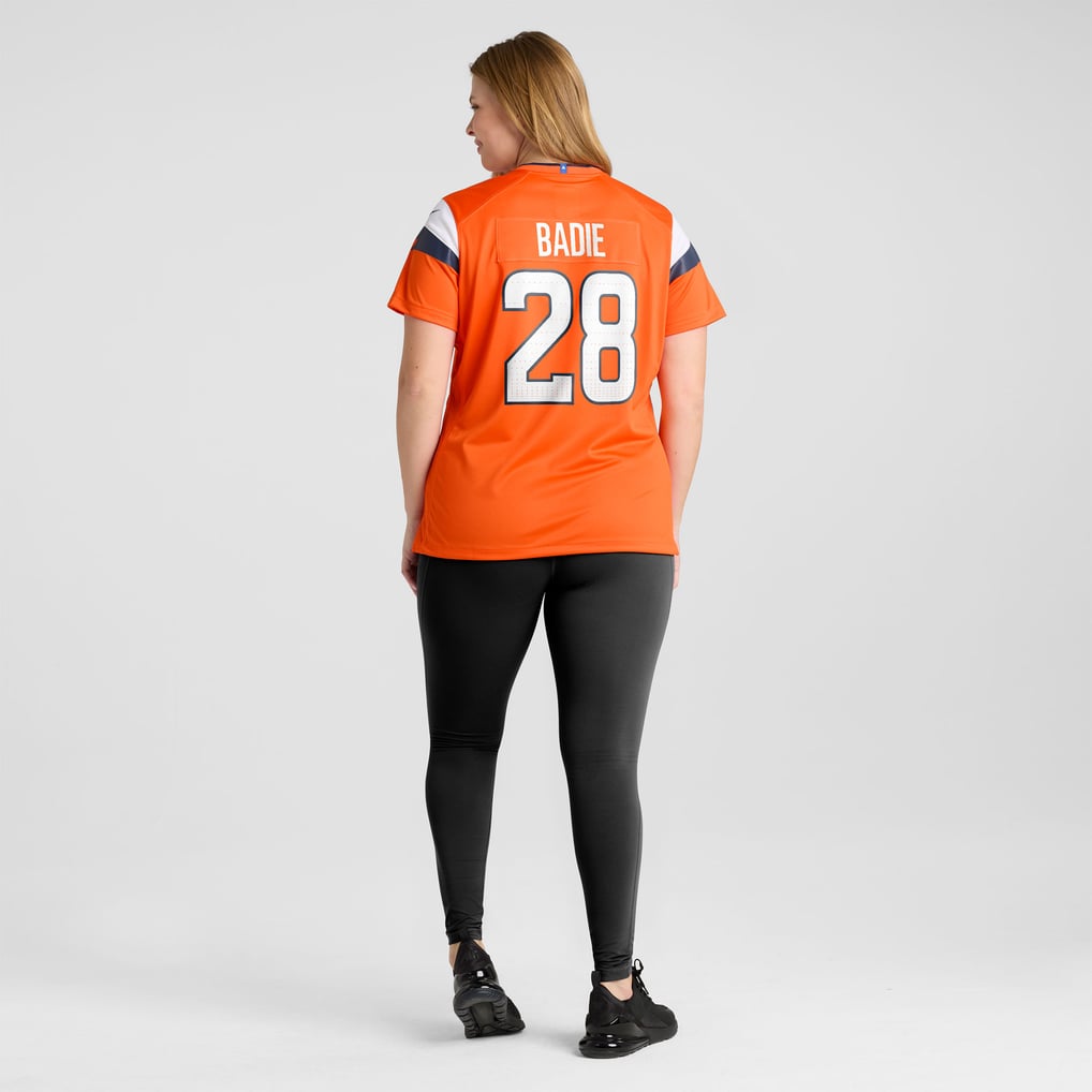 Women's Denver Broncos Tyler Badie Nike  Orange Team Game Jersey - Image 8