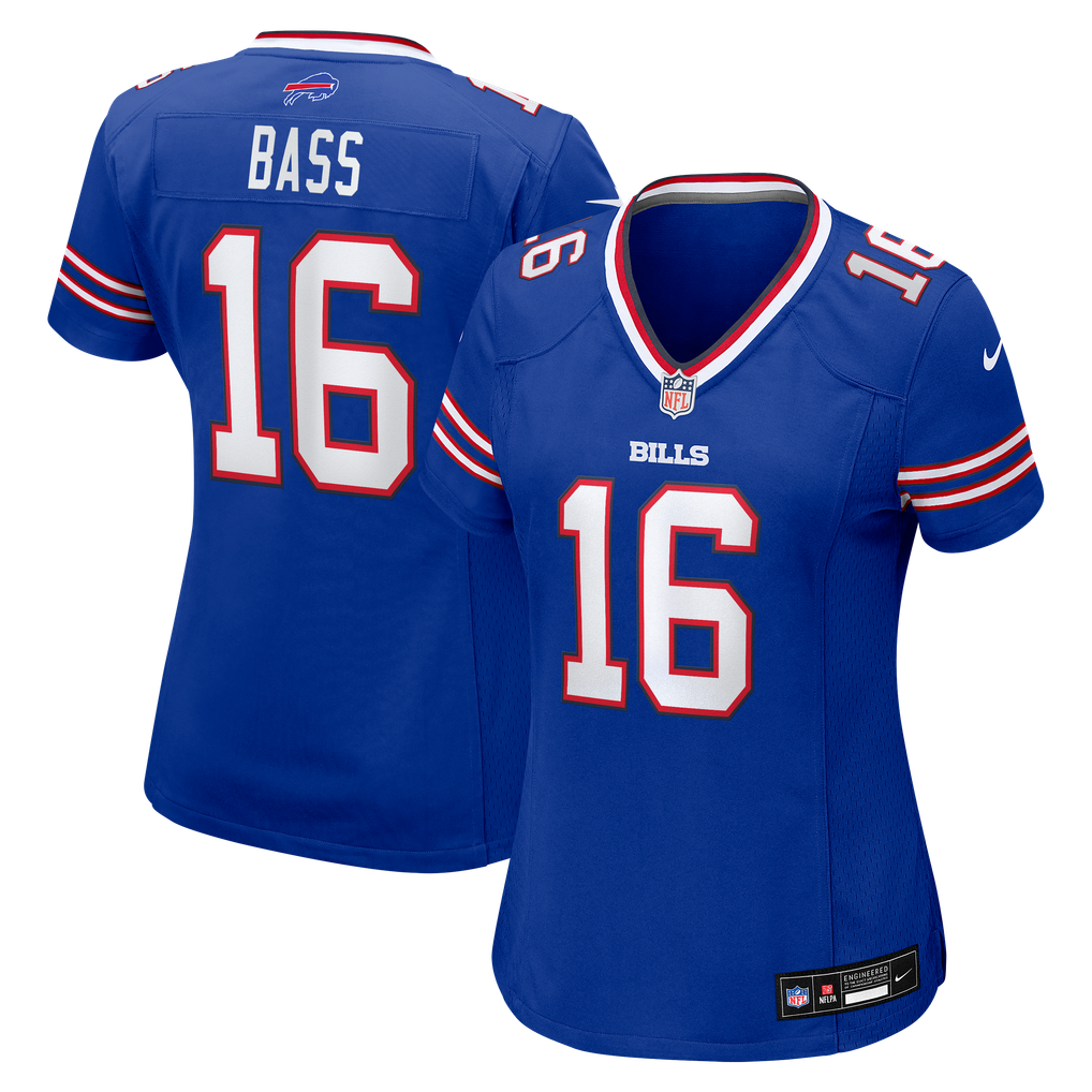 Women's Buffalo Bills Tyler Bass Nike  Royal Team Game Jersey - Image 2