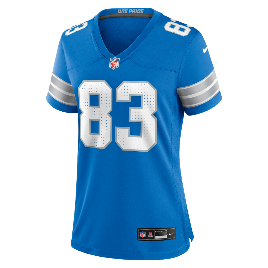 Women's Detroit Lions Tyler Conklin Nike  Blue Team Game Jersey - Image 3