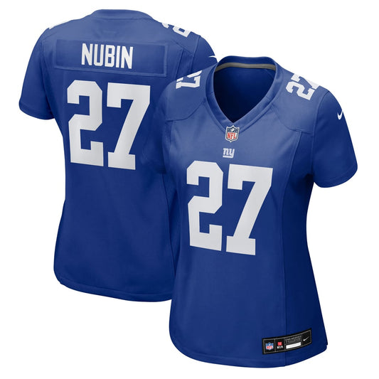 Women's New York Giants Tyler Nubin Nike  Royal Team Game Jersey - Image 1