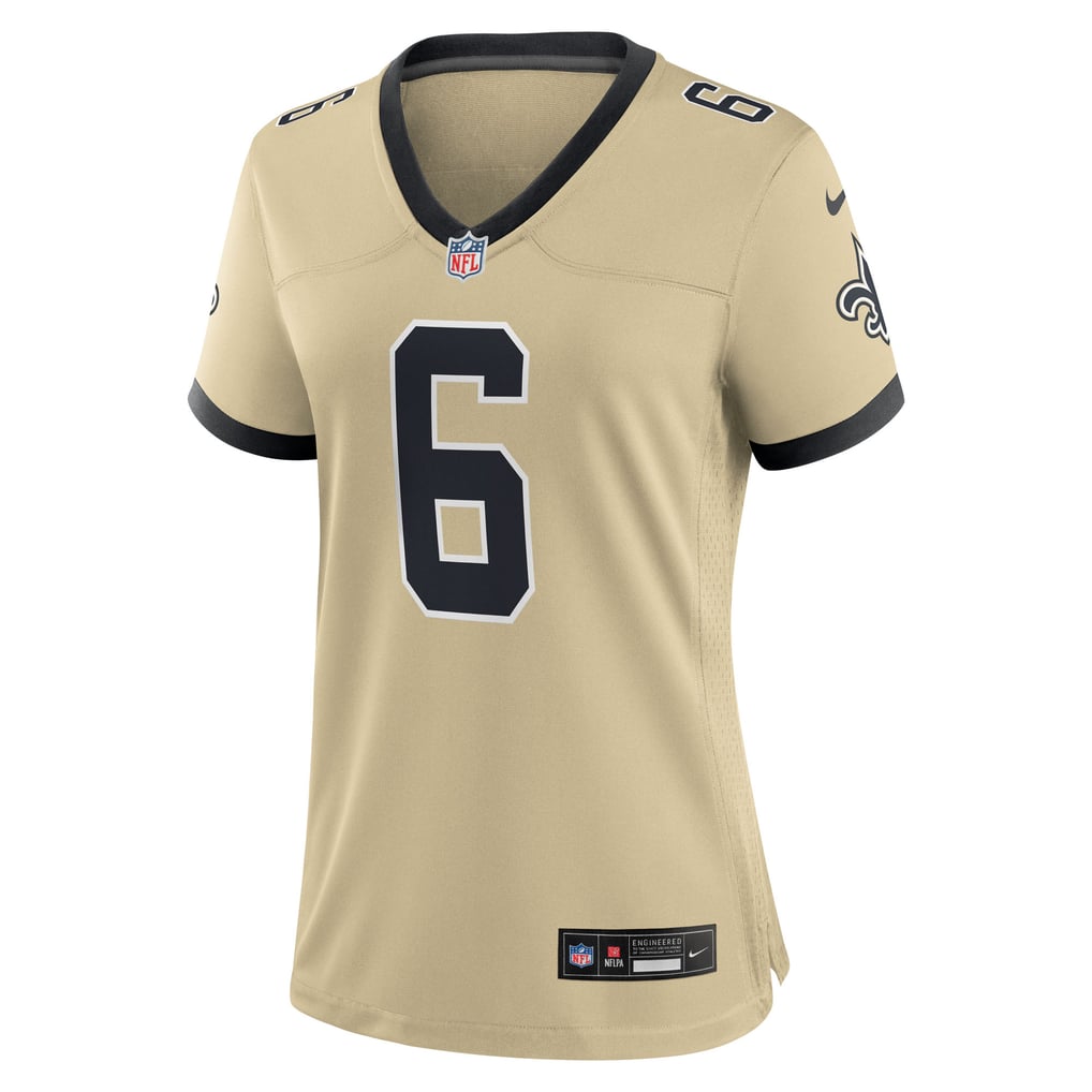 Women's New Orleans Saints Tyler Shough Nike Gold Alternate Game Player Jersey - Image 3