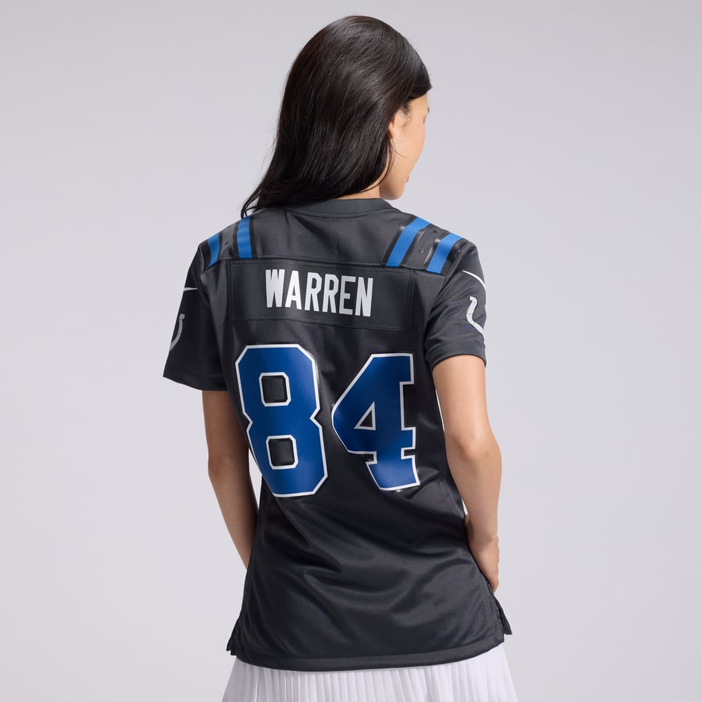 Women's Indianapolis Colts Tyler Warren Nike Anthracite 2026 Rivalries Collection Game Jersey - Image 4