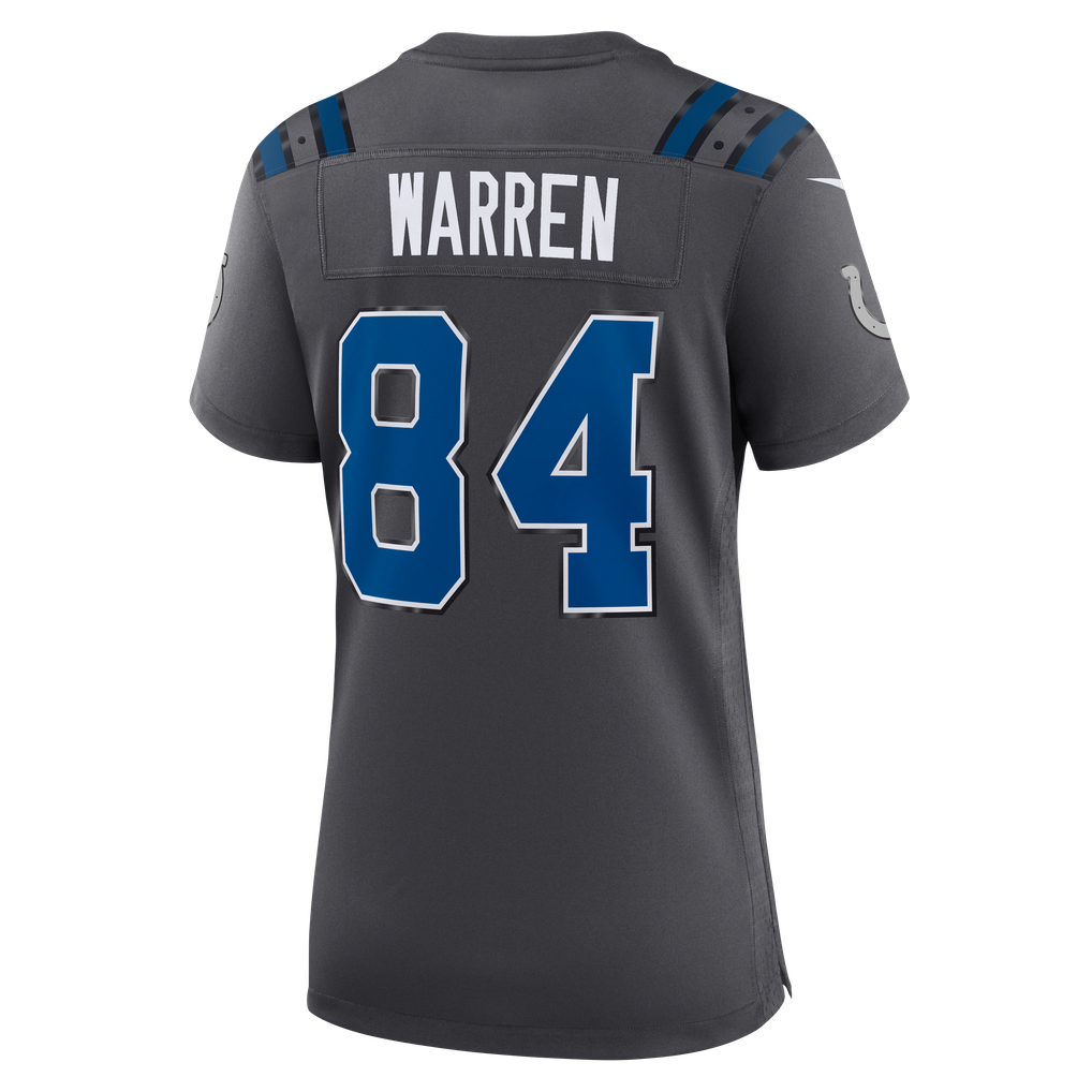 Women's Indianapolis Colts Tyler Warren Nike Anthracite 2026 Rivalries Collection Game Jersey - Image 8