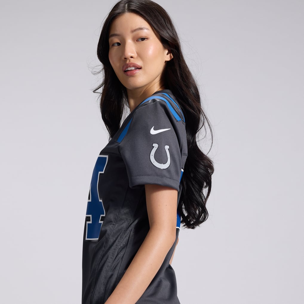 Women's Indianapolis Colts Tyler Warren Nike Anthracite 2026 Rivalries Collection Game Jersey - Image 10
