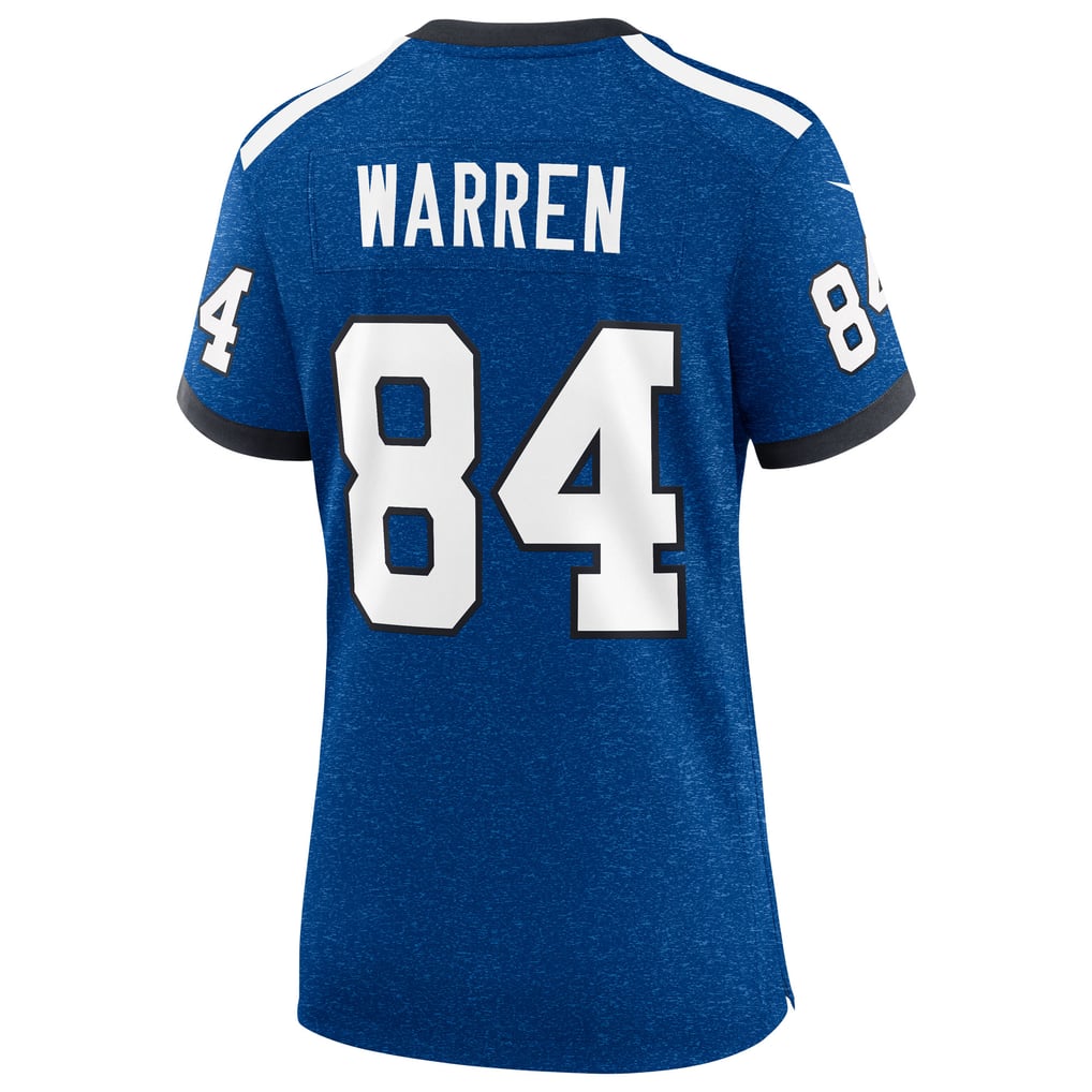 Women's Indianapolis Colts Tyler Warren Nike  Heather Royal Alternate 2 Indiana Nights Game Jersey - Image 4