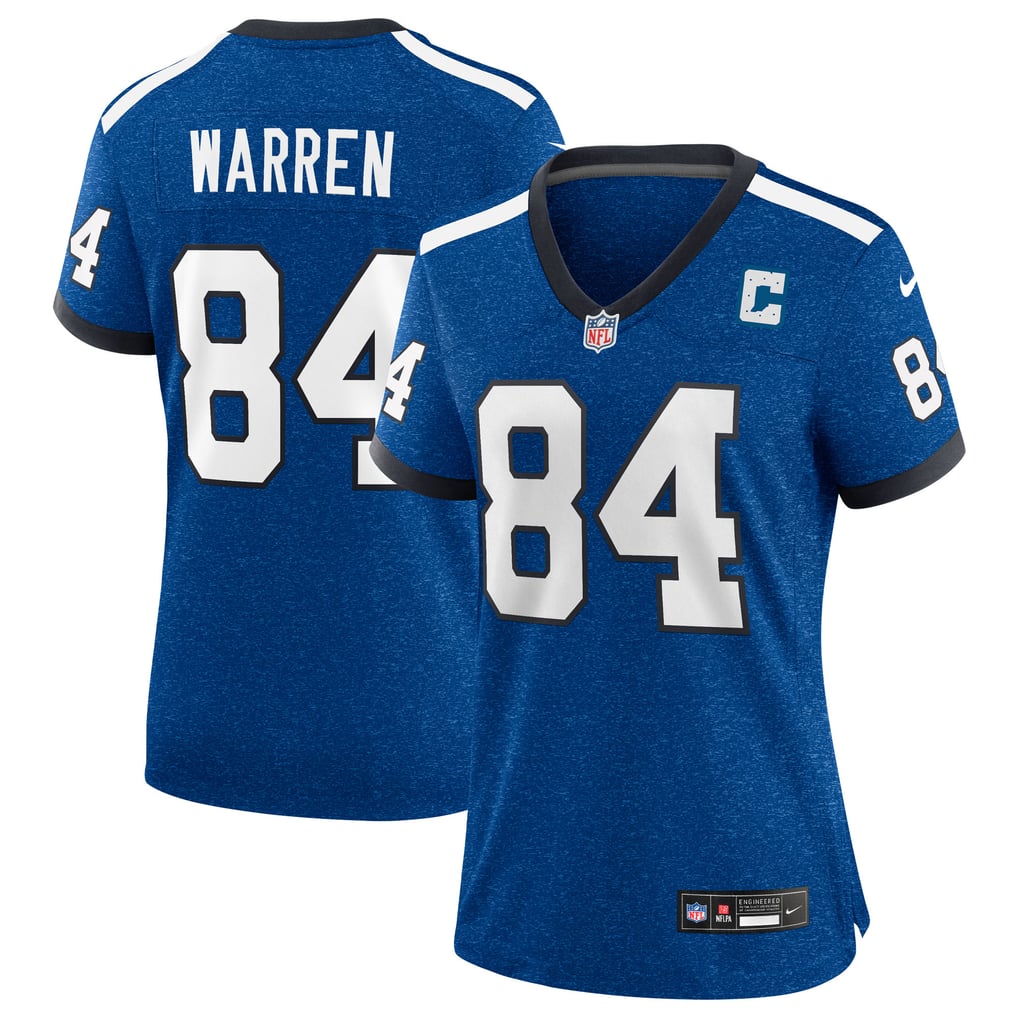 Women's Indianapolis Colts Tyler Warren Nike  Heather Royal Alternate 2 Indiana Nights Game Jersey - Image 1