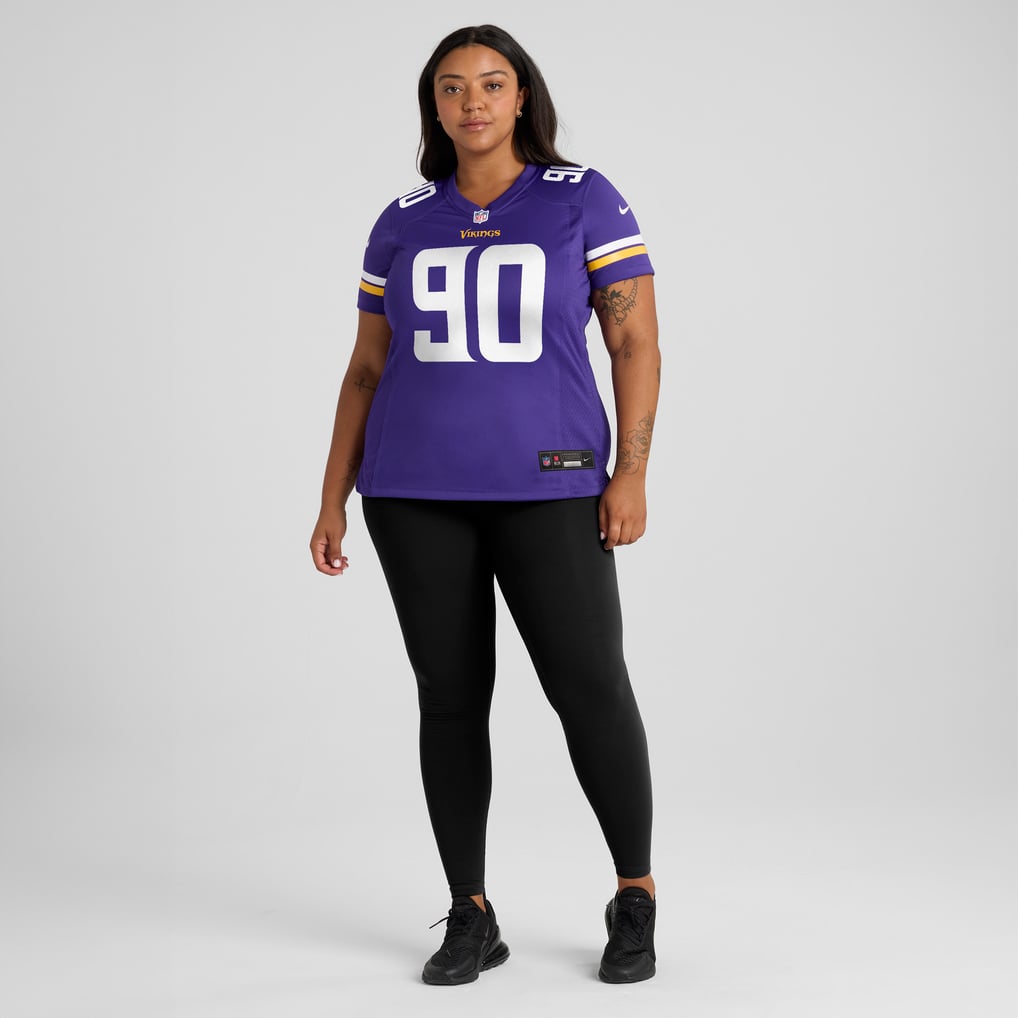 Women's Minnesota Vikings Tyrion Ingram-Dawkins Nike  Purple Team Game Jersey - Image 7