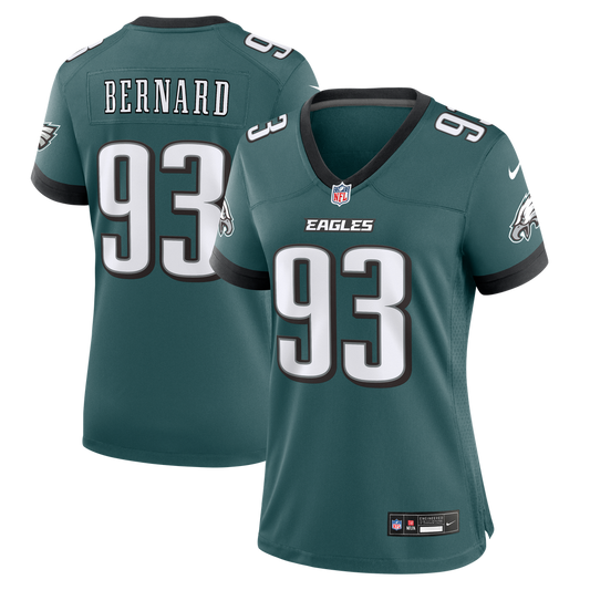 Women's Philadelphia Eagles Uar Bernard Nike Midnight Green Team Game Jersey - Image 1