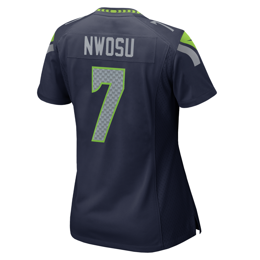 Women's Seattle Seahawks Uchenna Nwosu Nike College Navy Team Game Jersey - Image 8