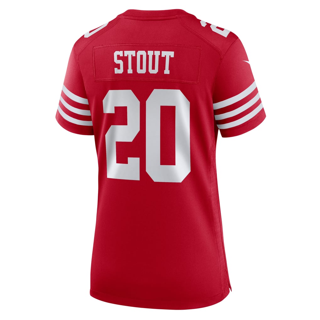 Women's San Francisco 49ers Upton Stout Nike  Scarlet Team Game Jersey - Image 4
