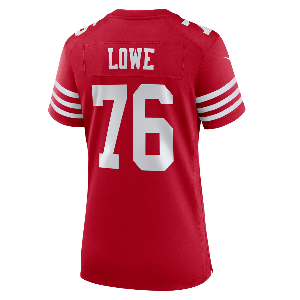Women's San Francisco 49ers Vederian Lowe Nike  Scarlet Team Game Jersey - Image 4