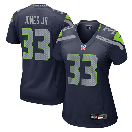 Women's Seattle Seahawks Velus Jones Jr. Nike College Navy Team Game Jersey - Image 1