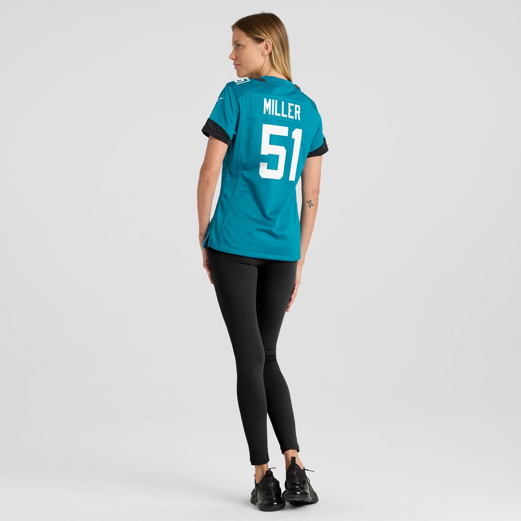 Women's Jacksonville Jaguars Ventrell Miller Nike  Teal  Game Jersey - Image 6