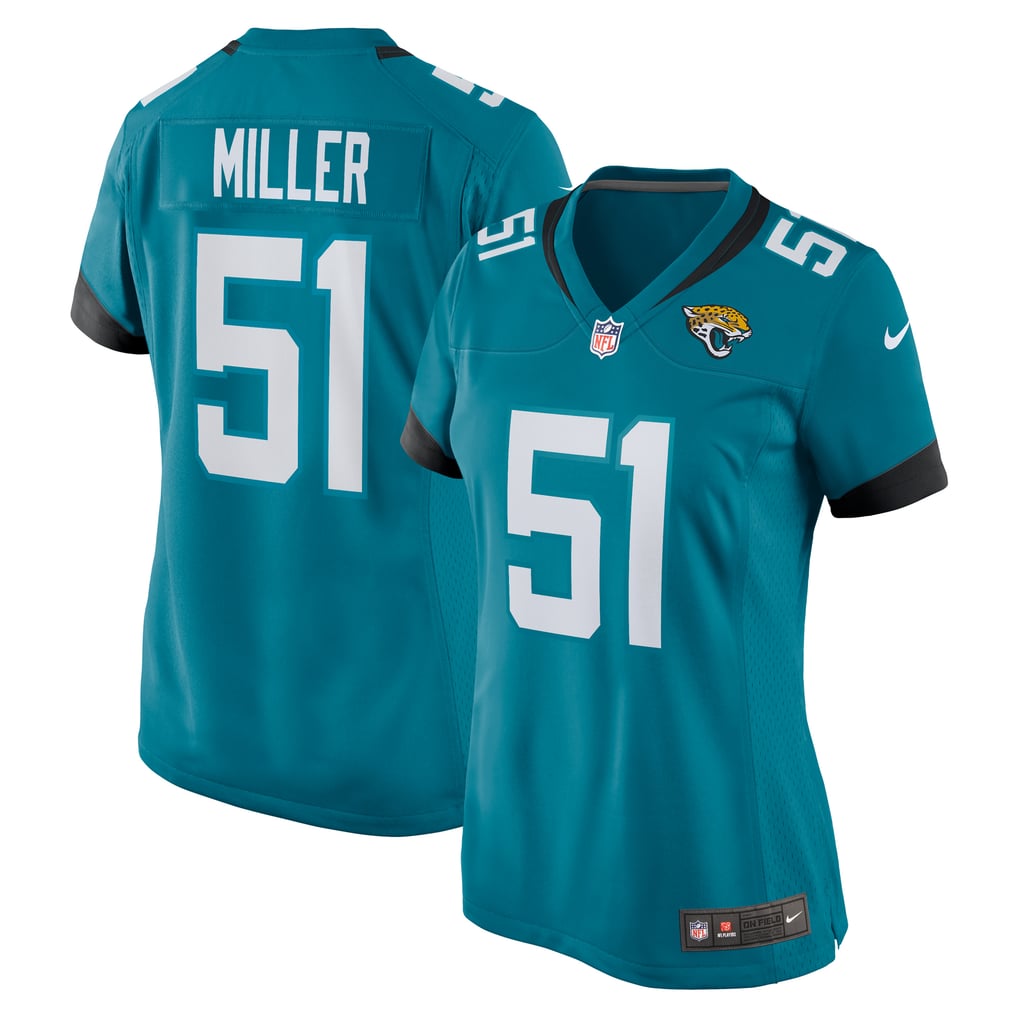 Women's Jacksonville Jaguars Ventrell Miller Nike  Teal  Game Jersey - Image 1