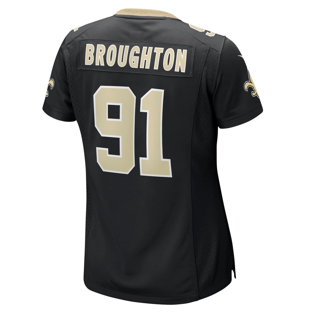 Women's New Orleans Saints Vernon Broughton Nike  Black Team Game Jersey - Image 4