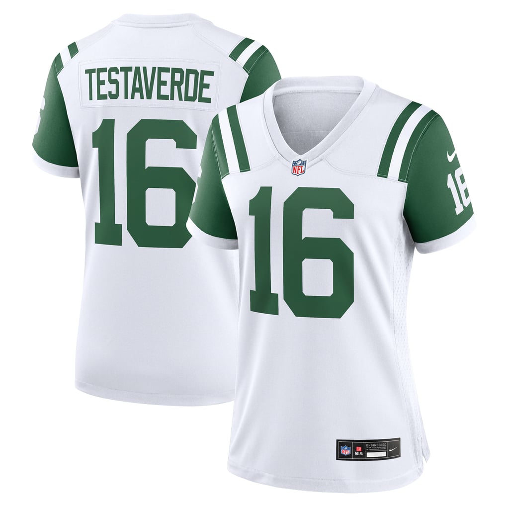 Women's New York Jets Vinny Testaverde Nike White Classic Alternate Retired Player Game Jersey - Image 2