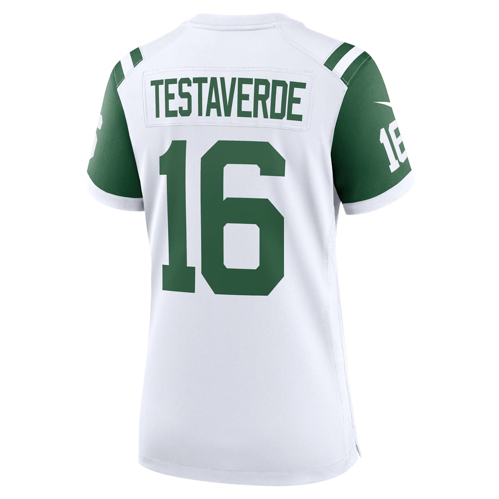Women's New York Jets Vinny Testaverde Nike White Classic Alternate Retired Player Game Jersey - Image 4