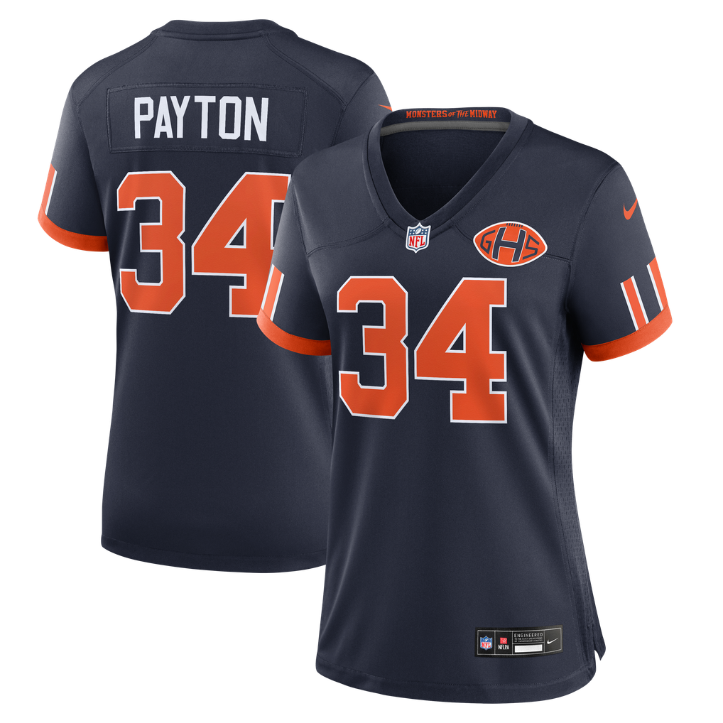 Women's Chicago Bears Walter Payton Nike Navy 2026 Rivalries Collection Game Jersey - Image 1