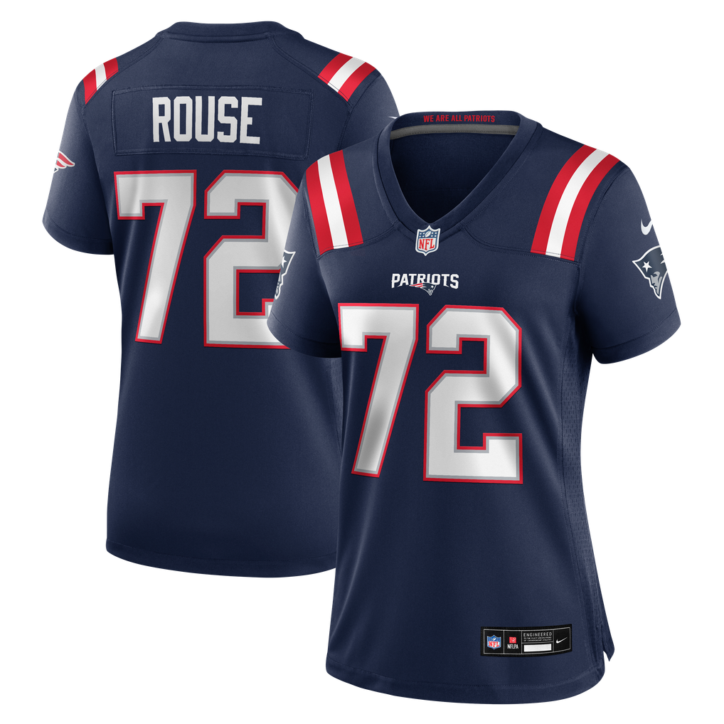Women's New England Patriots Walter Rouse Nike Navy Team Game Jersey - Image 1