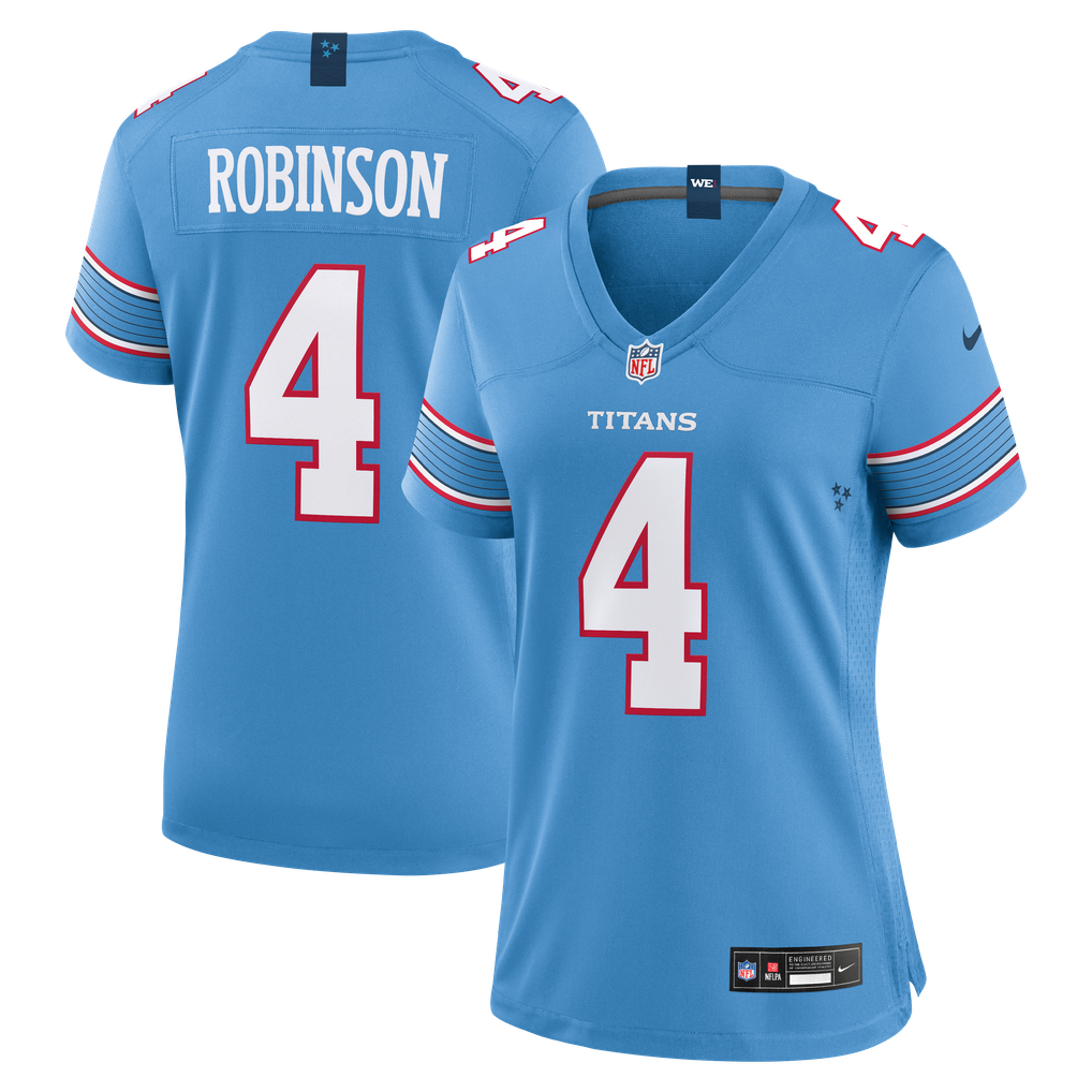 Women's Tennessee Titans Wan'Dale Robinson Nike Light Blue Team Game Jersey - Image 1