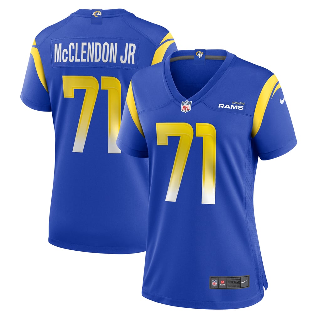 Women's Los Angeles Rams Warren McClendon Jr. Nike Royal Team Game Jersey - Image 1