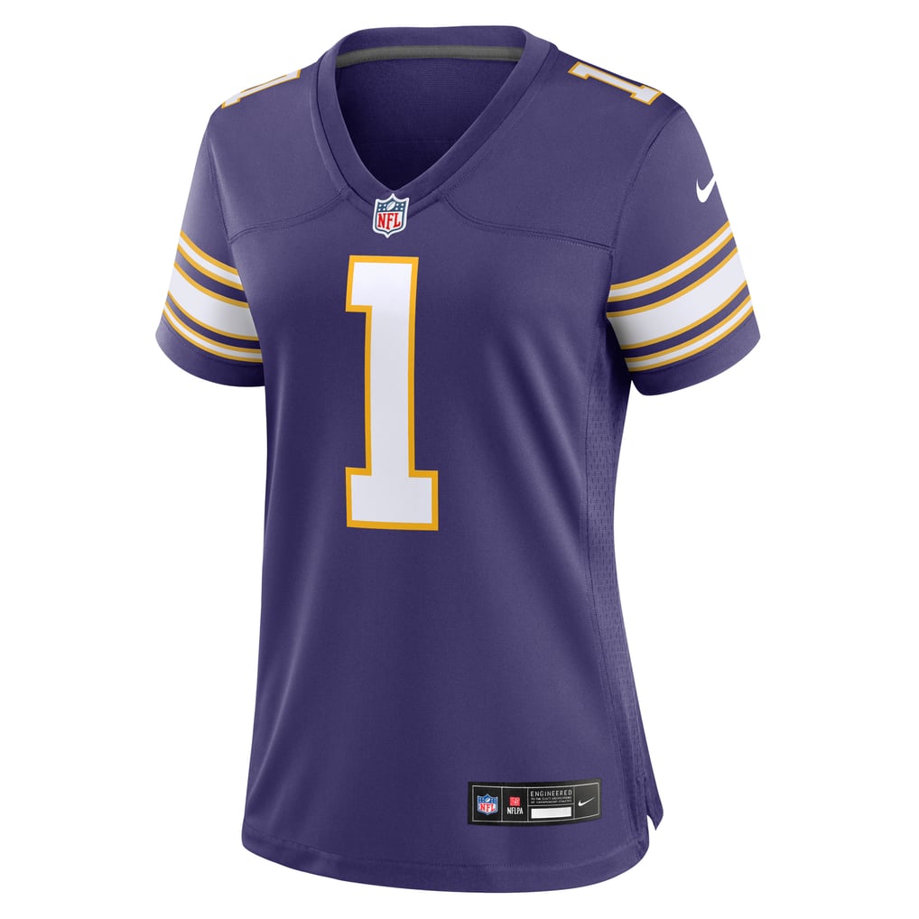 Women's Minnesota Vikings Warren Moon Nike Purple Classic Retired Player Game Jersey - Image 3