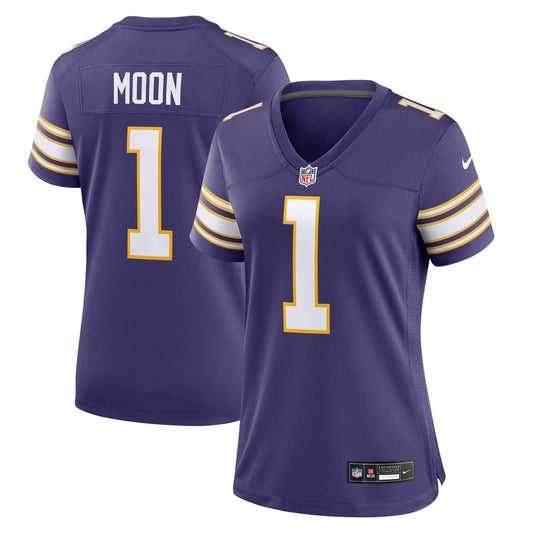 Women's Minnesota Vikings Warren Moon Nike Purple Classic Retired Player Game Jersey - Image 1