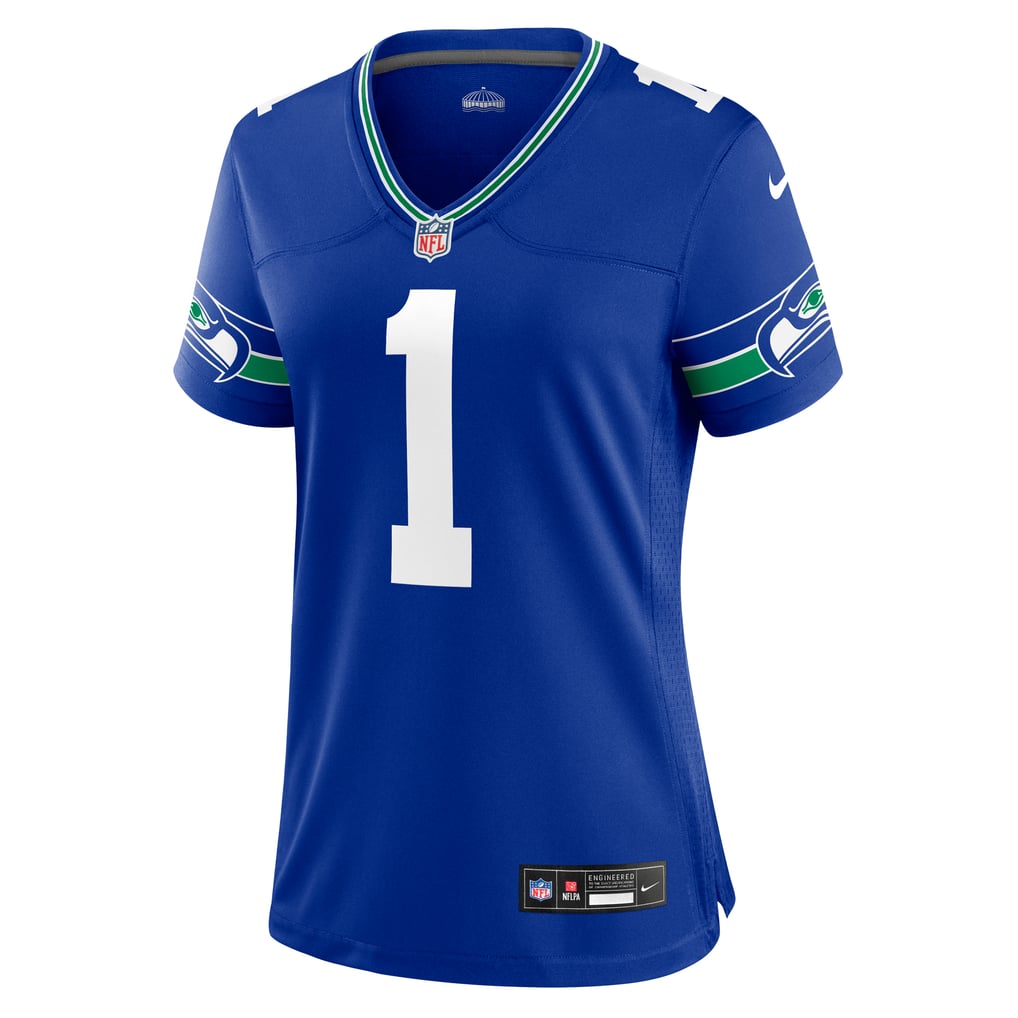 Women's Seattle Seahawks Warren Moon Nike Royal Throwback Retired Player Game Jersey - Image 3