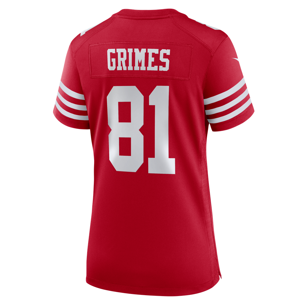 Women's San Francisco 49ers Wesley Grimes Nike Scarlet Team Game Jersey - Image 8