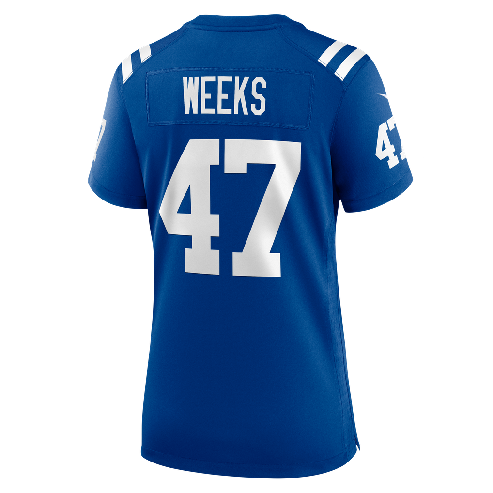 Women's Indianapolis Colts West Weeks Nike Royal Team Game Jersey - Image 8