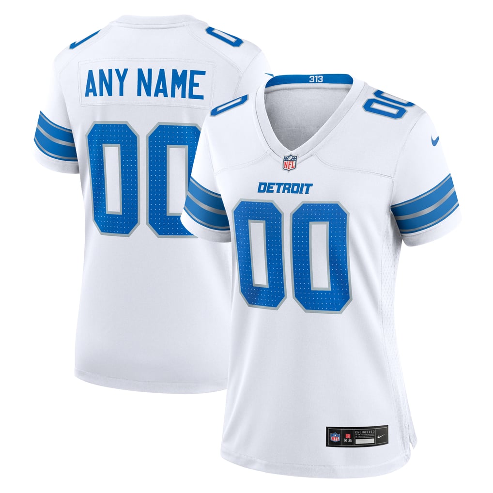 Women's Detroit Lions  Nike White Custom Game Jersey - Image 2