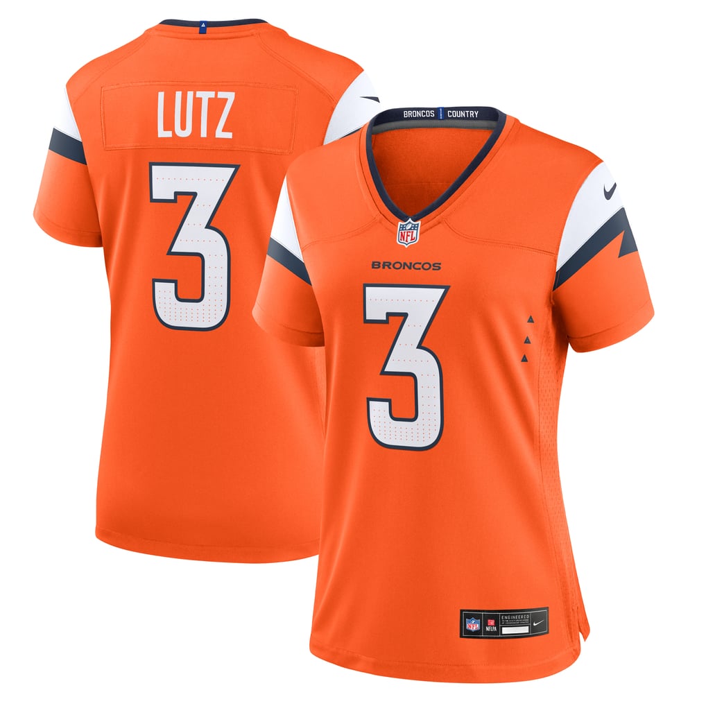 Women's Denver Broncos Wil Lutz Nike  Orange Team Game Jersey - Image 1