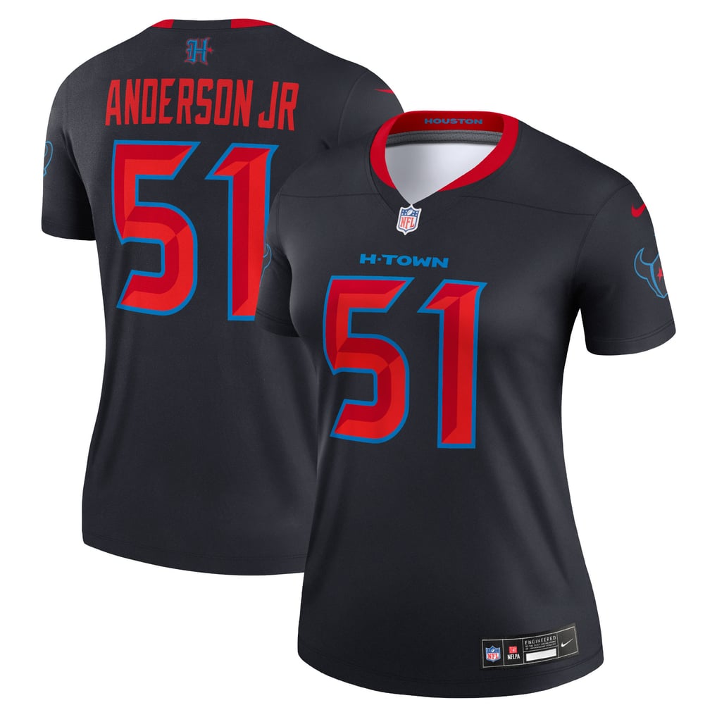 Women's Houston Texans Will Anderson Jr. Nike  Navy Alternate Legend Player Performance Top - Image 1