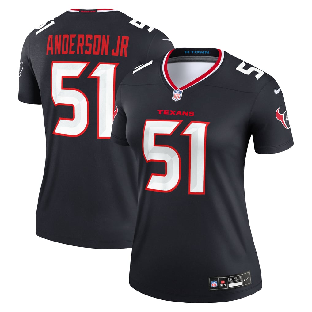 Women's Houston Texans Will Anderson Jr. Nike  Navy Legend Player Performance Top - Image 2