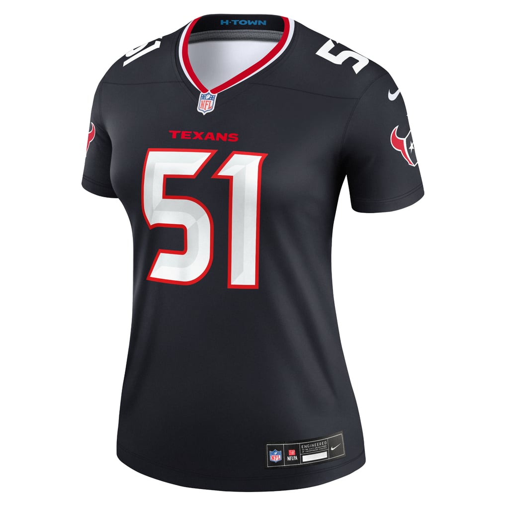 Women's Houston Texans Will Anderson Jr. Nike  Navy Legend Player Performance Top - Image 3