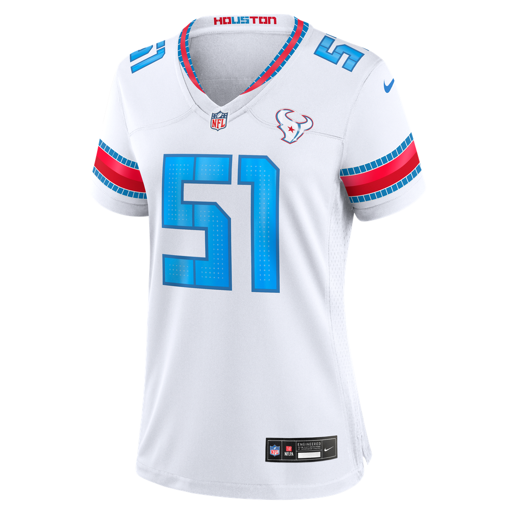 Women's Houston Texans Will Anderson Jr. Nike White 2026 Rivalries Collection Game Jersey - Image 3