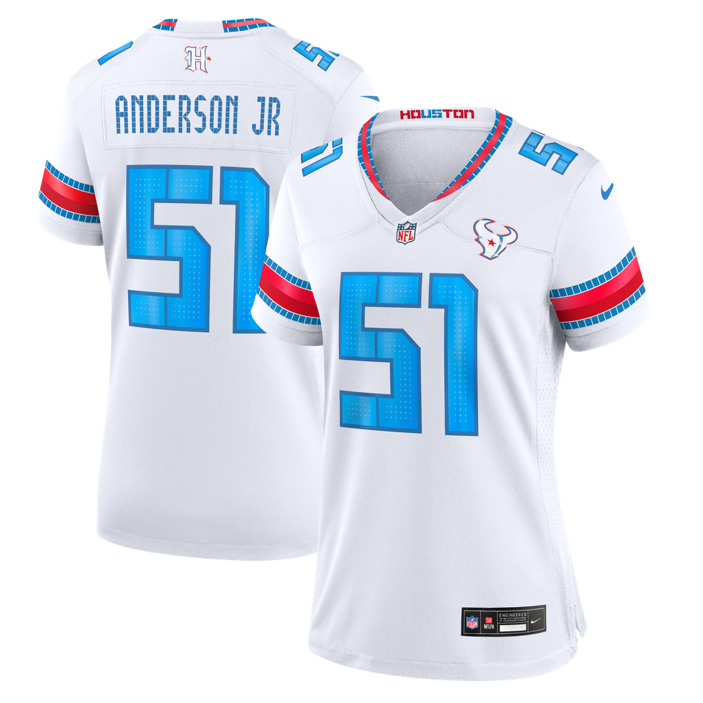 Women's Houston Texans Will Anderson Jr. Nike White 2026 Rivalries Collection Game Jersey - Image 1