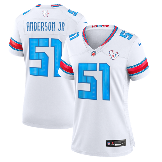 Women's Houston Texans Will Anderson Jr. Nike White 2026 Rivalries Collection Game Jersey - Image 1