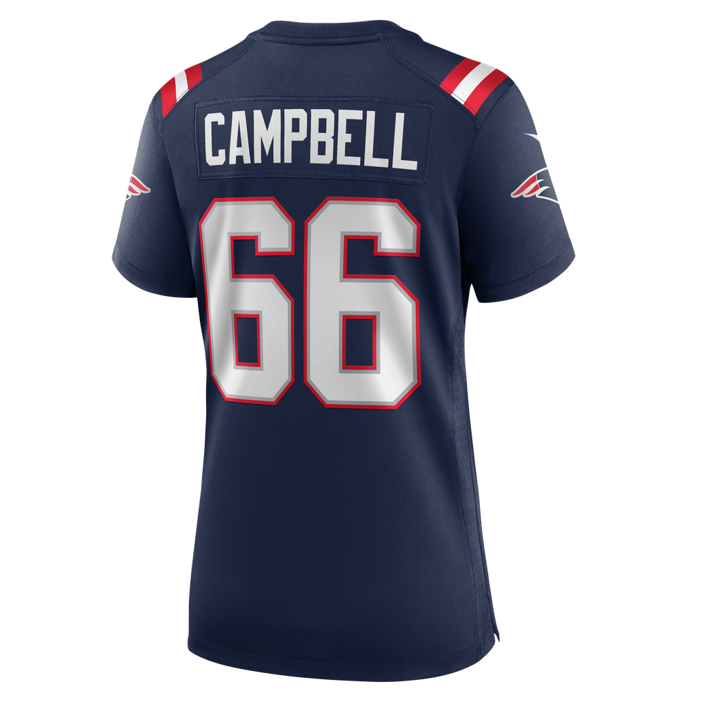Women's New England Patriots Will Campbell Nike  Navy Team Game Jersey - Image 4