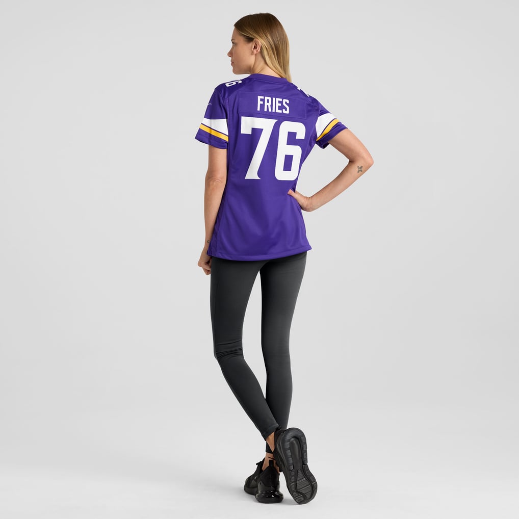 Women's Minnesota Vikings Will Fries Nike  Purple Team Game Jersey - Image 6