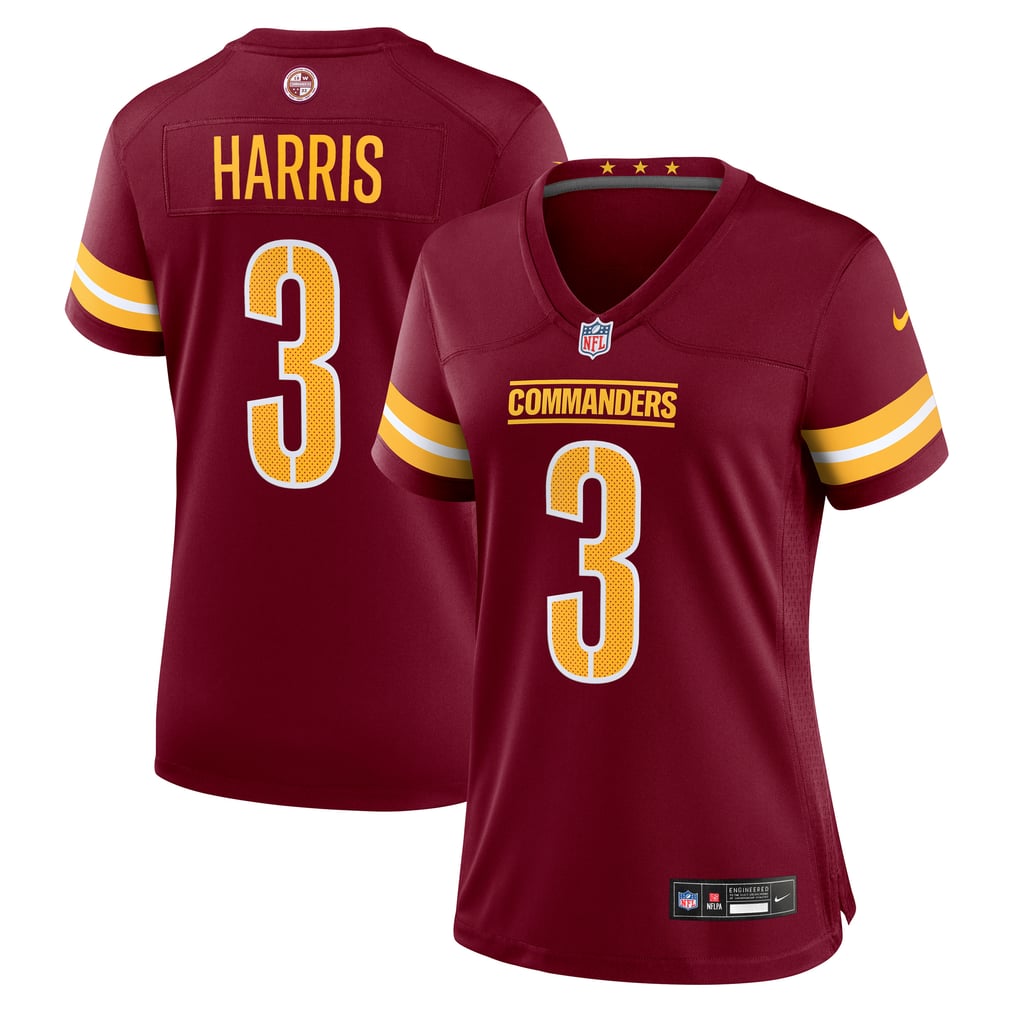Women's Washington Commanders Will Harris Nike  Burgundy Team Game Jersey - Image 2