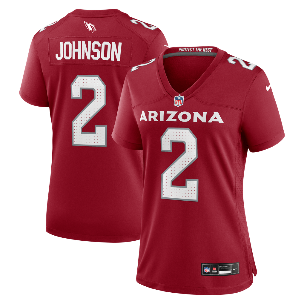 Women's Arizona Cardinals Will Johnson Nike  Cardinal Team Game Jersey - Image 2