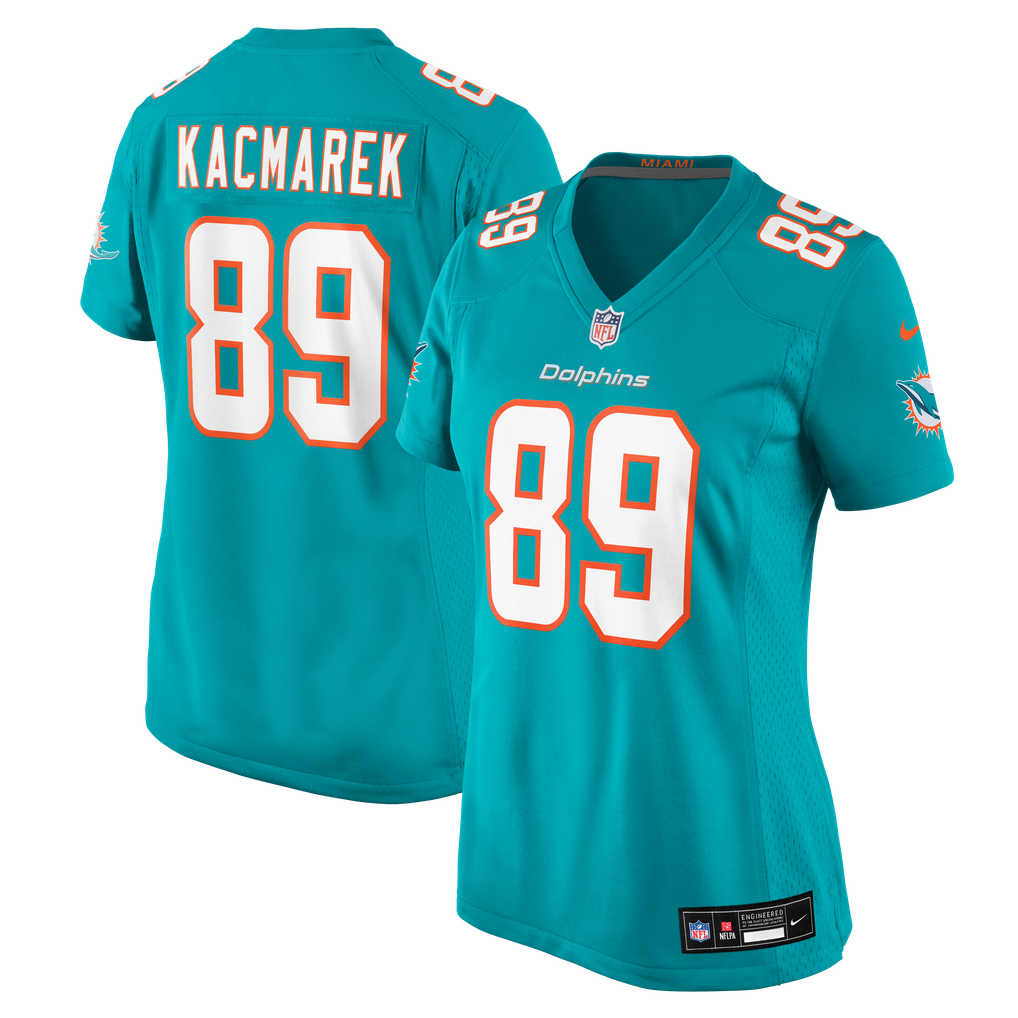 Women's Miami Dolphins Will Kacmarek Nike Aqua Team Game Jersey - Image 2