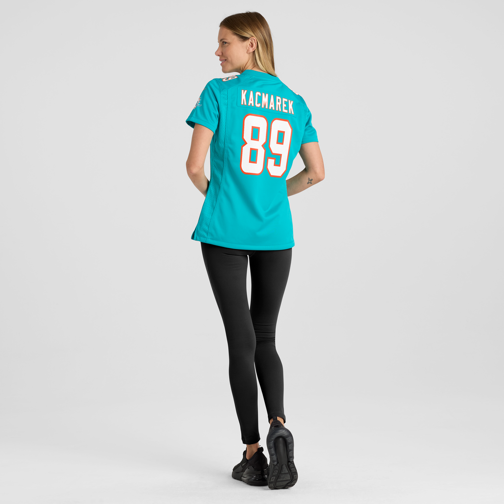 Women's Miami Dolphins Will Kacmarek Nike Aqua Team Game Jersey - Image 4