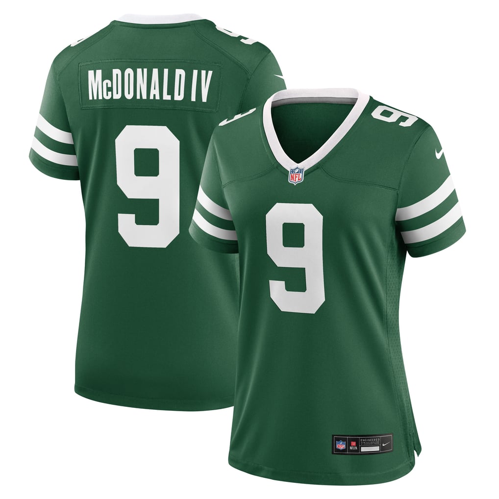 Women's New York Jets Will McDonald IV Nike Legacy Green Team Game Jersey - Image 2